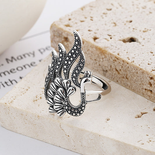 National Style Peacock Phoenix Shape Ring